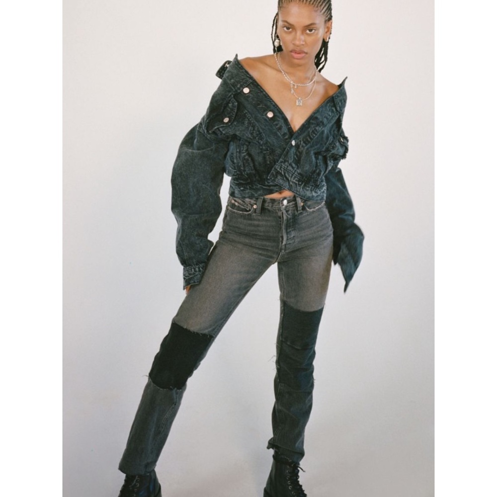 BDG High- Waisted Patchwork Black Denim